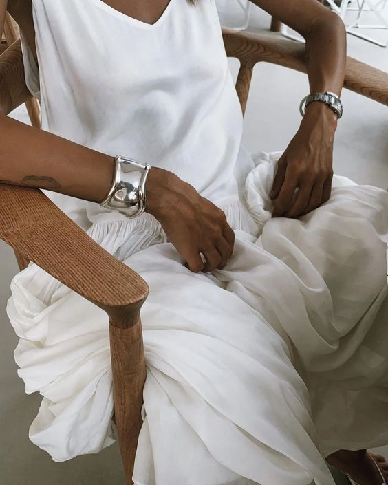 Silver Chunky Bangle