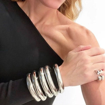 Classic Chunky Silver Bangle